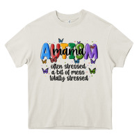 Cream autism mama Heavy Core Tee - MaliasSmallBusiness