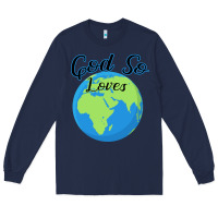 Navy God So Loves Long Sleeve Tee - Bettercallsaul
