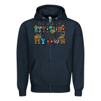 Navy i don't need your attitude i brought my own olivia Zipper Hoodie - OliviaCreatesArt