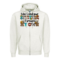 Oatmeal Heather i don't need your attitude i brought my own olivia Zipper Hoodie - OliviaCreatesArt