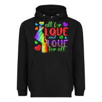 Black Western All For Love And Love For All Heavyweight Hoodie - BundleAndBundleShop