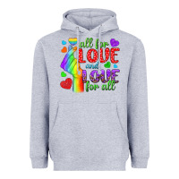 Heather Grey Western All For Love And Love For All Heavyweight Hoodie - BundleAndBundleShop