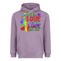 Lavender Western All For Love And Love For All Heavyweight Hoodie - BundleAndBundleShop