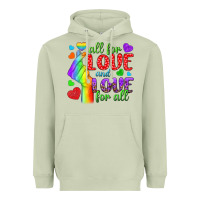 Matcha Western All For Love And Love For All Heavyweight Hoodie - BundleAndBundleShop