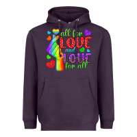 Plum Western All For Love And Love For All Heavyweight Hoodie - BundleAndBundleShop
