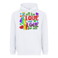 White Western All For Love And Love For All Heavyweight Hoodie - BundleAndBundleShop