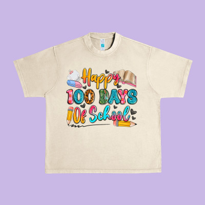 Happy 100 Days Of School Urban Heavy Tee Designed By Artiststas