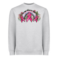 Heather Grey Cancer ribbon rainbow Cancer Awareness Heavyweight Sweatshirt - HowdyJamesFarm