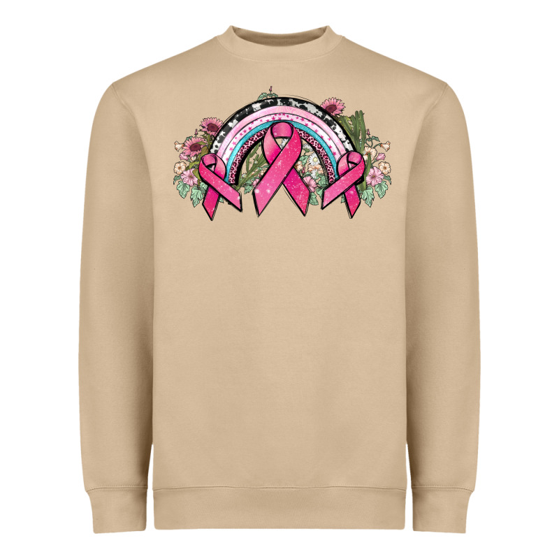 Cancer Ribbon Rainbow Cancer Awareness Heavyweight Sweatshirt by HowdyJamesFarm | Teevron