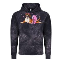 Cloud Black boxer dog with tutu Vintage Hoodie - LillyAllenDesigns