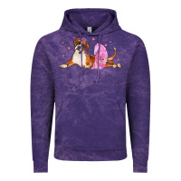 Cloud Purple boxer dog with tutu Vintage Hoodie - LillyAllenDesigns