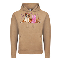 Vintage Coffee boxer dog with tutu Vintage Hoodie - LillyAllenDesigns