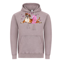 Vintage Zinc boxer dog with tutu Vintage Hoodie - LillyAllenDesigns