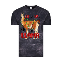 Cloud Black christmas llama Vintage Tee - LillyAllenDesigns