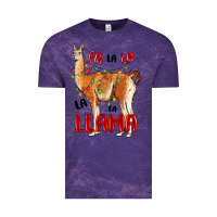 Cloud Purple christmas llama Vintage Tee - LillyAllenDesigns