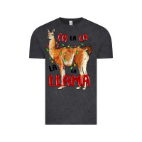 Vintage Black christmas llama Vintage Tee - LillyAllenDesigns