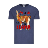 Vintage Denim christmas llama Vintage Tee - LillyAllenDesigns