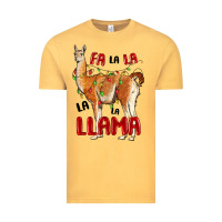 Vintage Mustard christmas llama Vintage Tee - LillyAllenDesigns