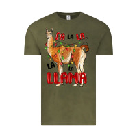 Vintage Olive christmas llama Vintage Tee - LillyAllenDesigns