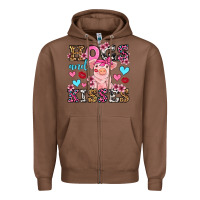 Chestnut hogs and kisses pig  olivia Zipper Hoodie - OliviaCreatesArt