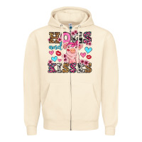 Sandshell hogs and kisses pig  olivia Zipper Hoodie - OliviaCreatesArt