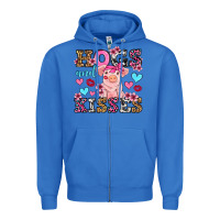 True Royal hogs and kisses pig  olivia Zipper Hoodie - OliviaCreatesArt