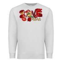 Dove Grey love more valentine's day Premium Sweatshirt - FaDigitalArtStudio
