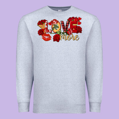 Love More Valentine's Day Premium Sweatshirt Designed By Fadigitalartstudio