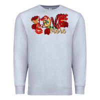 Heather Grey love more valentine's day Premium Sweatshirt - FaDigitalArtStudio