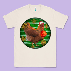 New Hampshire Red Chicken Christmas Classic Tee Designed By Lillyallendesigns
