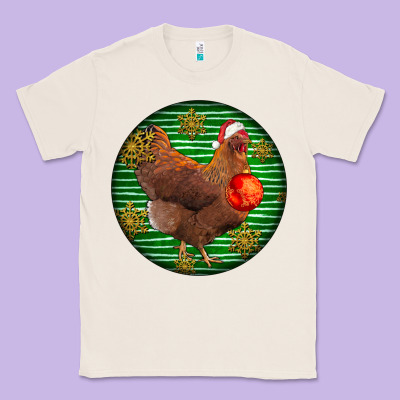 New Hampshire Red Chicken Christmas Classic Tee Designed By Lillyallendesigns
