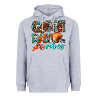 Heather Grey game day vibes Heavyweight Hoodie - BundleAndBundleShop