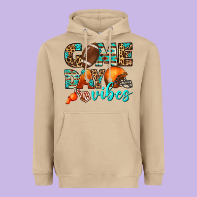 Game Day Vibes Heavyweight Hoodie Designed By Bundleandbundleshop