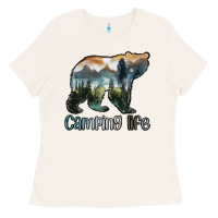Bone camping bear Ladies Tee - MaliasSmallBusiness