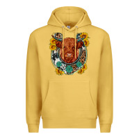 Antique Gold western leopard cowhide cow horseshoe Premium Hoodie - OliviaCreatesArt