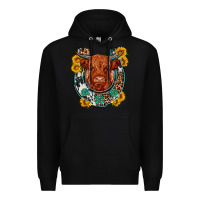 Black western leopard cowhide cow horseshoe Premium Hoodie - OliviaCreatesArt