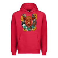 Cardinal western leopard cowhide cow horseshoe Premium Hoodie - OliviaCreatesArt