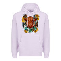 Lilac western leopard cowhide cow horseshoe Premium Hoodie - OliviaCreatesArt