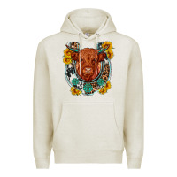 Oatmeal Heather western leopard cowhide cow horseshoe Premium Hoodie - OliviaCreatesArt