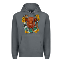 Rock western leopard cowhide cow horseshoe Premium Hoodie - OliviaCreatesArt