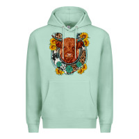 Seafoam western leopard cowhide cow horseshoe Premium Hoodie - OliviaCreatesArt