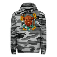Slate Camo western leopard cowhide cow horseshoe Premium Hoodie - OliviaCreatesArt