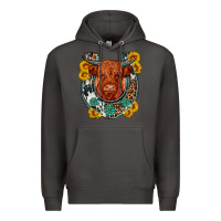 Smoke western leopard cowhide cow horseshoe Premium Hoodie - OliviaCreatesArt