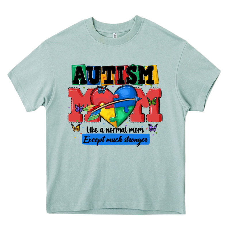Autism Mom Like A Normal Mom Heavy Core Tee by MaliasSmallBusiness | Teevron