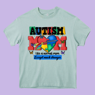 Autism Mom Like A Normal Mom Heavy Core Tee Designed By Maliassmallbusiness