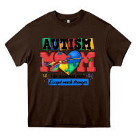 Chocolate Brown autism mom like a normal mom Heavy Core Tee - MaliasSmallBusiness