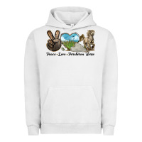 Pigment Lunar Rock Peace Love Percheron Horse Urban Hoodie - LillyAllenDesigns