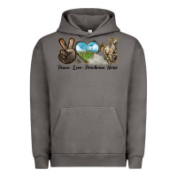 Pigment Tornado Peace Love Percheron Horse Urban Hoodie - LillyAllenDesigns