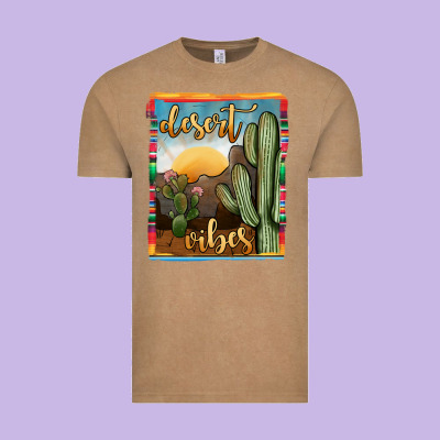 Desert Vibes Vintage Tee Designed By Jahusdesignshop