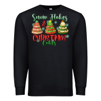 Black snow flakes and christmas cakes Premium Sweatshirt - FaDigitalArtStudio